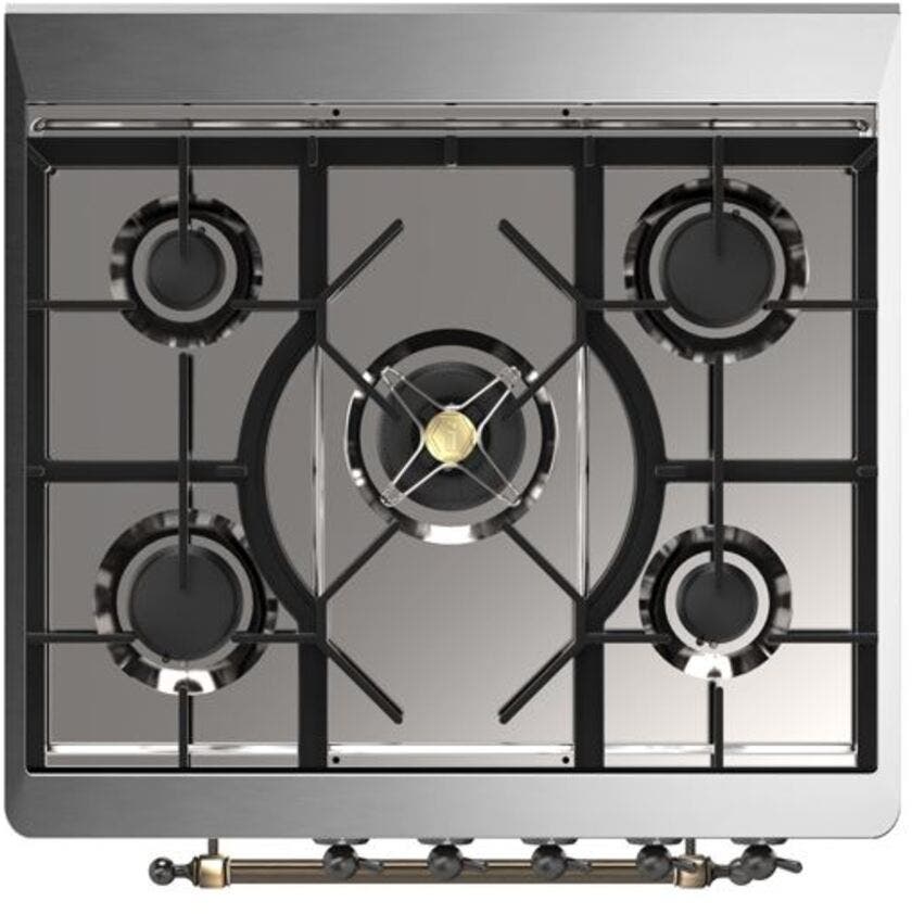Ilve UM30DNE3MBB Natural Gas In Midnight Blue W/ Bronze Trim