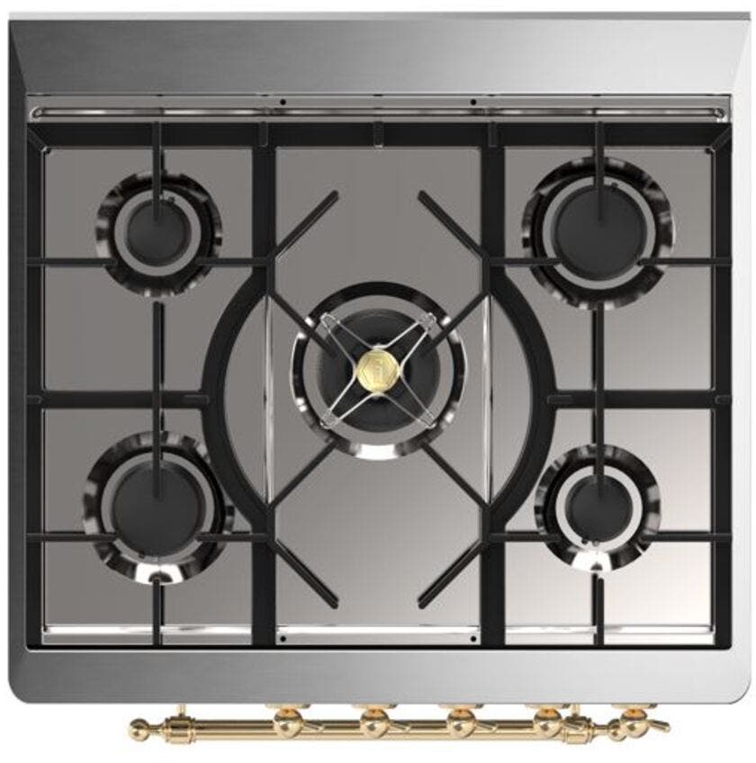 Ilve UM30DNE3MBG Natural Gas In Midnight Blue W/ Brass Trim