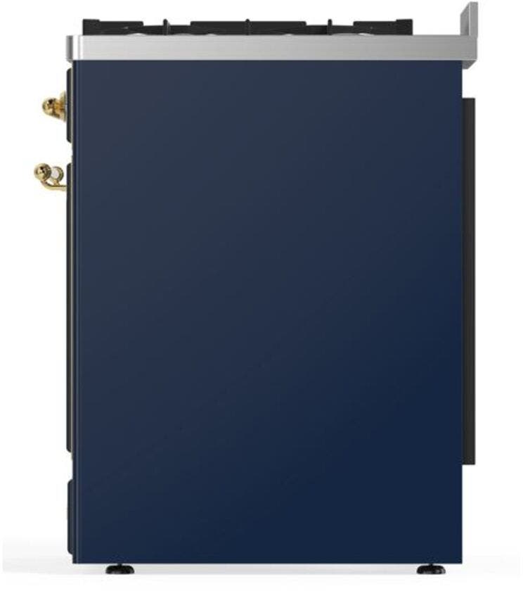Ilve UM30DNE3MBG Natural Gas In Midnight Blue W/ Brass Trim