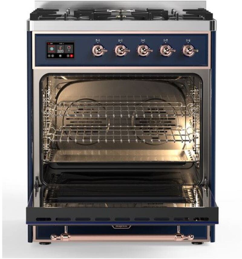 Ilve UM30DNE3MBP Natural Gas In Midnight Blue W/ Copper Trim