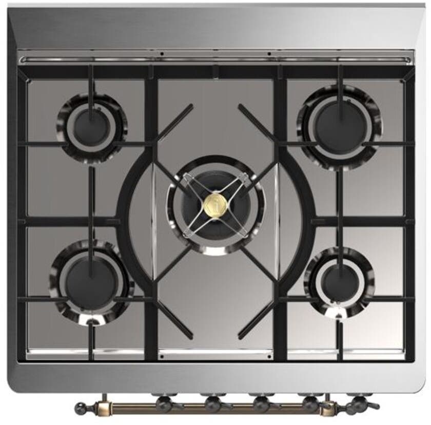 Ilve UM30DNE3MGBLP Liquid Propane In Matte Graphite W/ Bronze Trim
