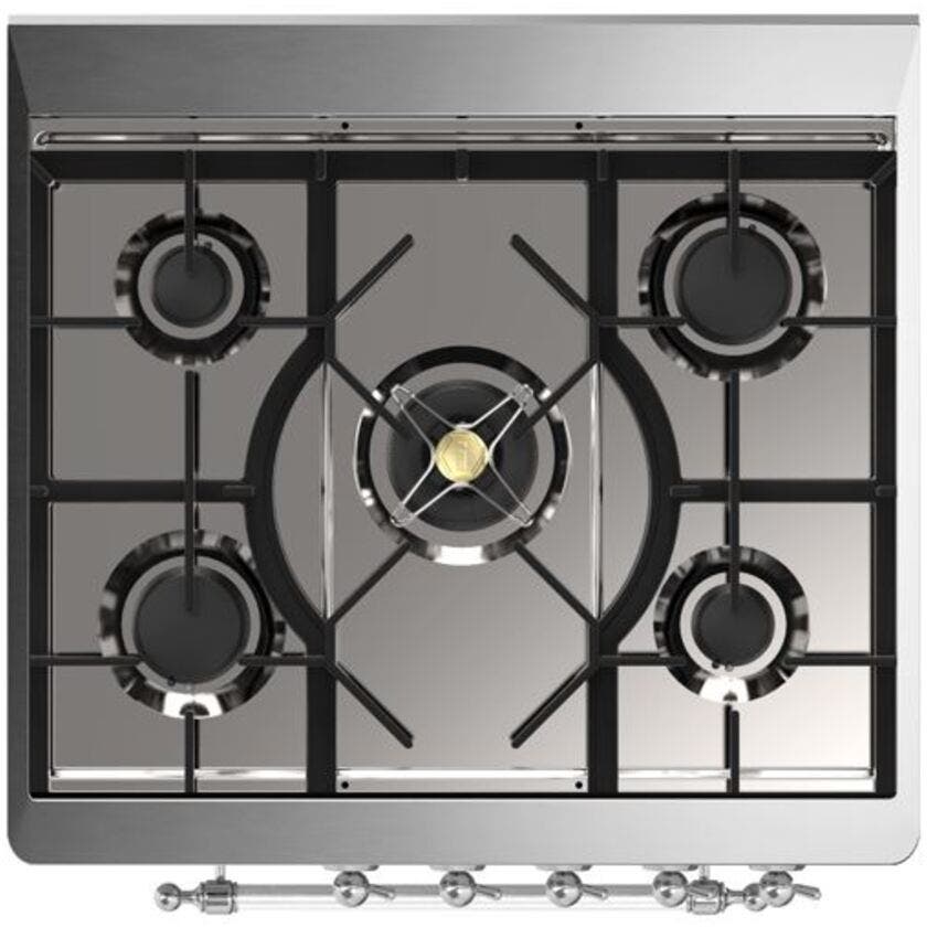 Ilve UM30DNE3MGC Natural Gas In Matte Graphite W/ Chrome Trim