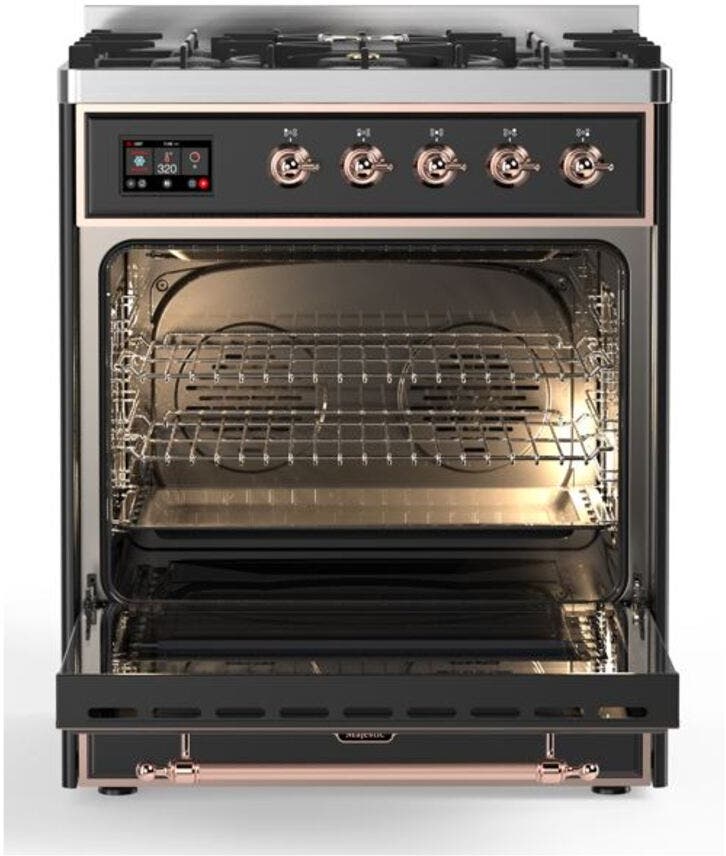 Ilve UM30DNE3MGPLP Liquid Propane In Matte Graphite W/ Copper Trim