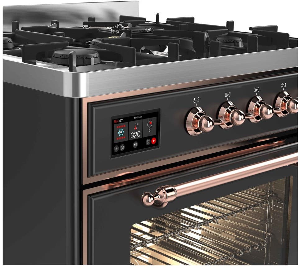 Ilve UM30DNE3MGPLP Liquid Propane In Matte Graphite W/ Copper Trim