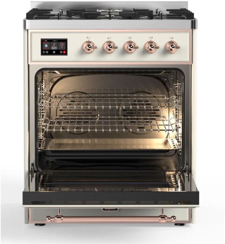Ilve UM30DNE3AWP Natural Gas In Antique White W/ Copper Trim