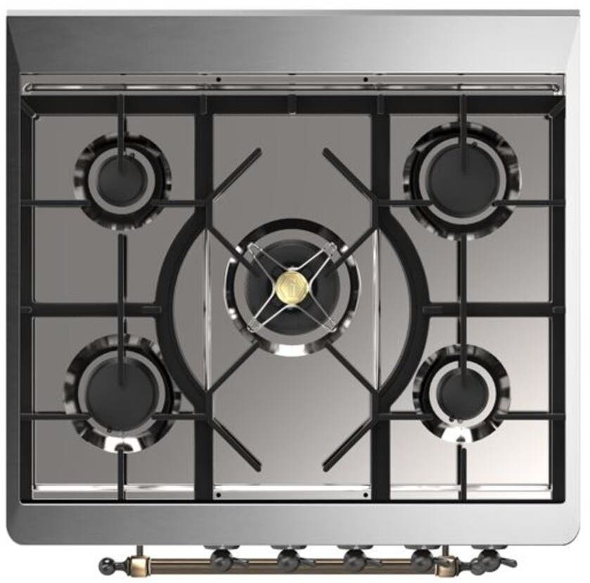 Ilve UM30DNE3BGB Natural Gas In Blue Grey W/ Bronze Trim