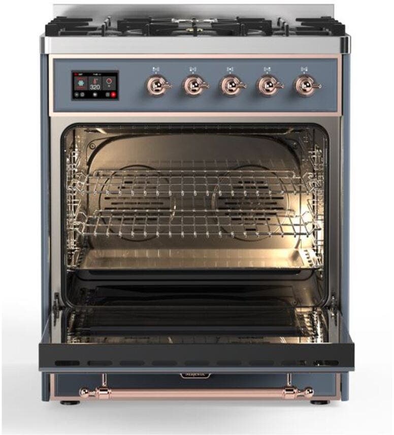 Ilve UM30DNE3BGP Natural Gas In Blue Grey W/ Copper Trim