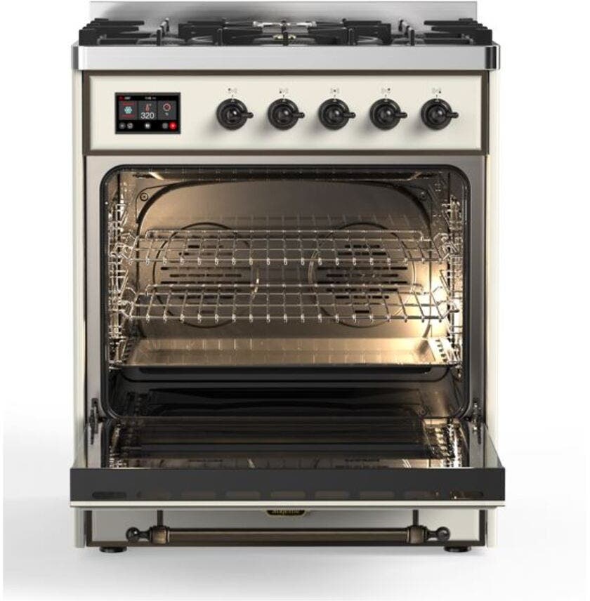 Ilve UM30DNE3AWB Natural Gas In Antique White W/ Bronze Trim