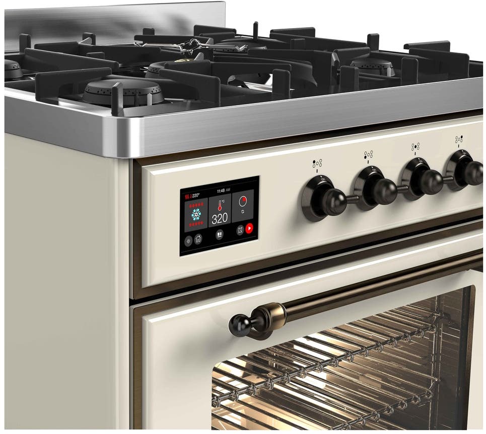 Ilve UM30DNE3AWB Natural Gas In Antique White W/ Bronze Trim