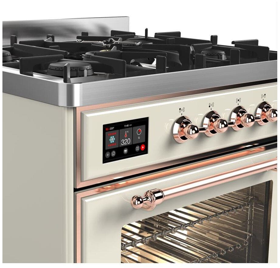 Ilve UM30DNE3AWPLP Liquid Propane In Antique White W/ Copper Trim