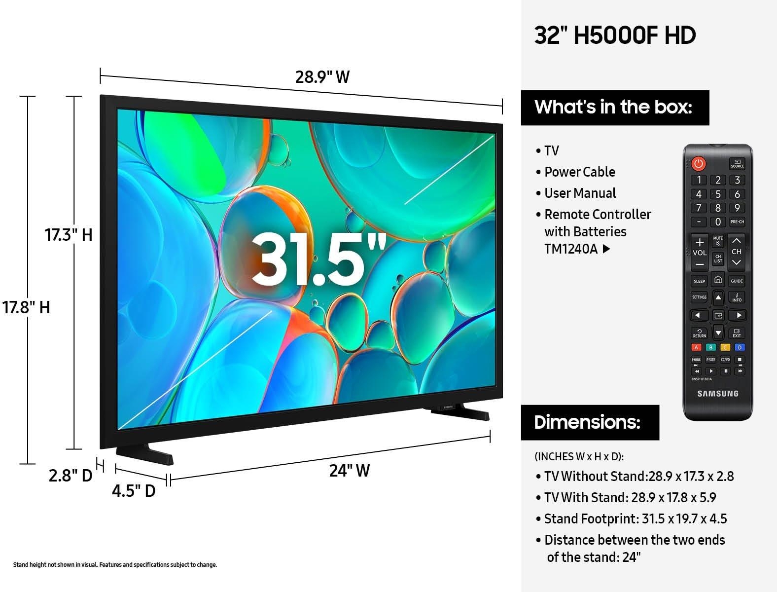 Samsung Electronics UN32H5000FFXZA 32 Inch