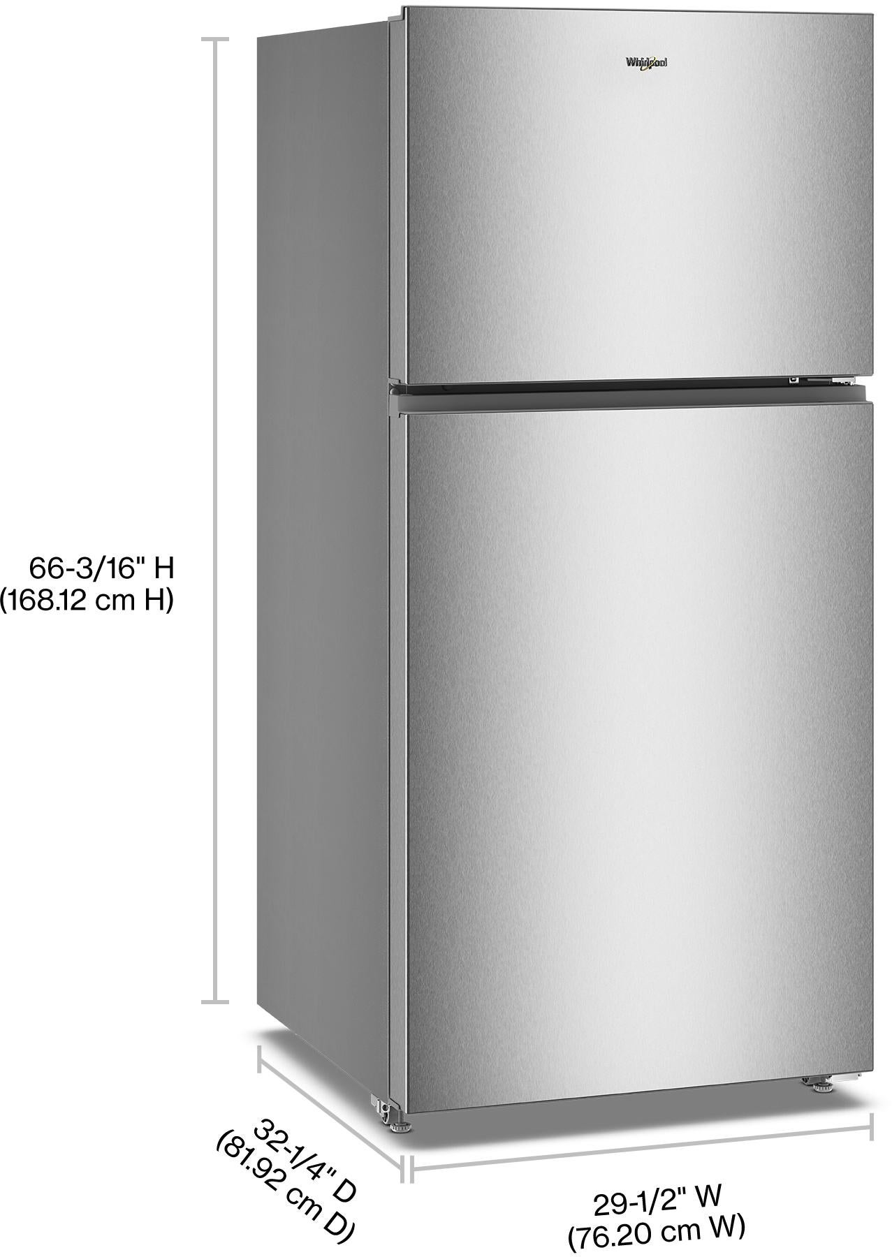 Whirlpool WRTX3319SZ 29.5-inch Wide Top Freezer Refrigerator