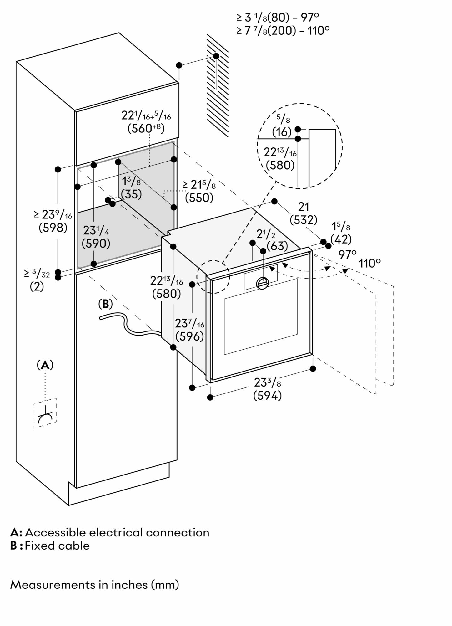 Gaggenau GO471720 Left Hinge