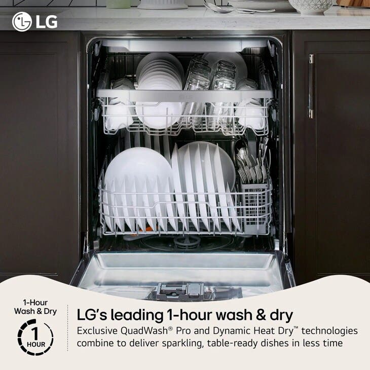 LG LDNPM545D Printproof Black Stainless Steel