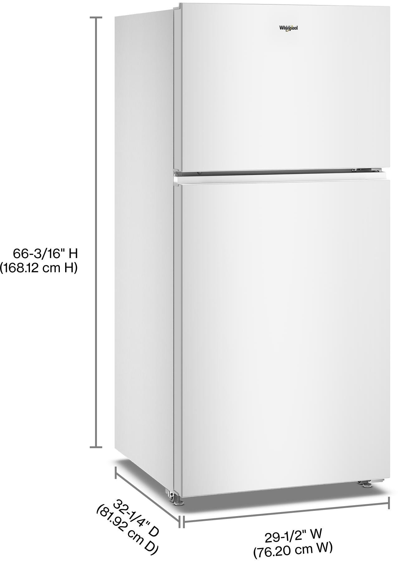 Whirlpool WRTX3219SW 29.5-inch Wide Top Freezer Refrigerator White