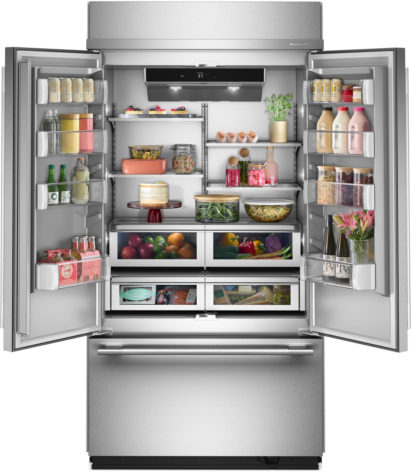 KitchenAid KBFN542SPS 42 Inch Built-In French Door Bottom Mount