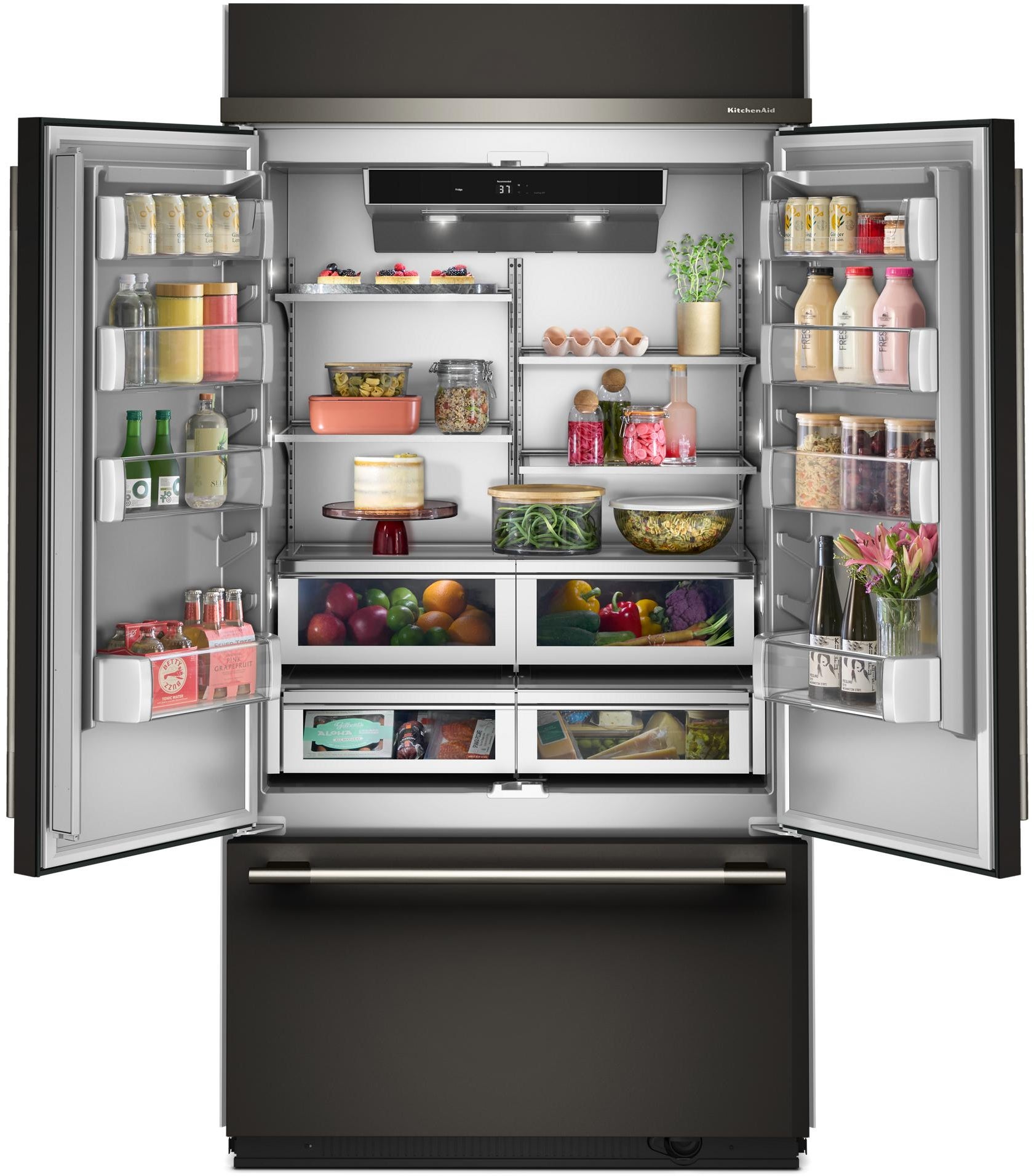 KitchenAid KBFN542SBE 42 Inch Built-In French Door Bottom Mount