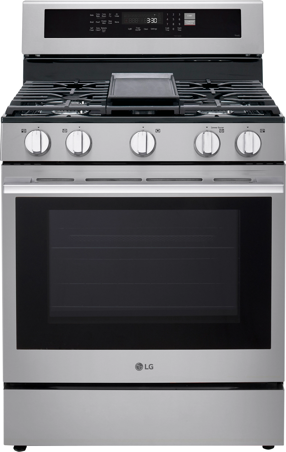 LG LRGN6325X 30 Inch Freestanding Smart Gas Range PrintShield