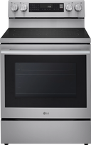 30 Inch Electric Smart Range with 5 Radiant Elements, 6.3 cu. ft. Capacity, ProBake Convection®, Air Fry, ThinQ®, UltraHeat™, EasyClean®, InstaView®, Storage Drawer, Sabbath Mode, and ENERGY STAR® Certified