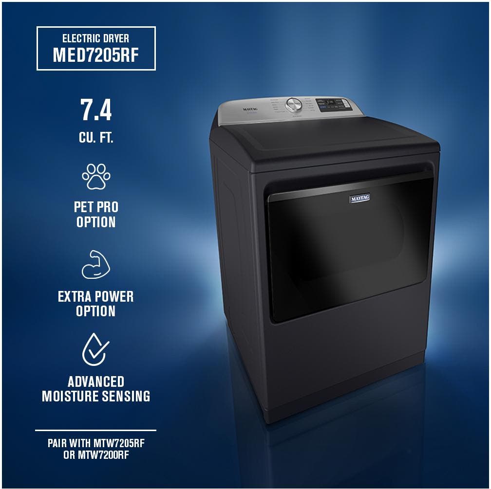 Maytag MED7205RF Midnight Steel