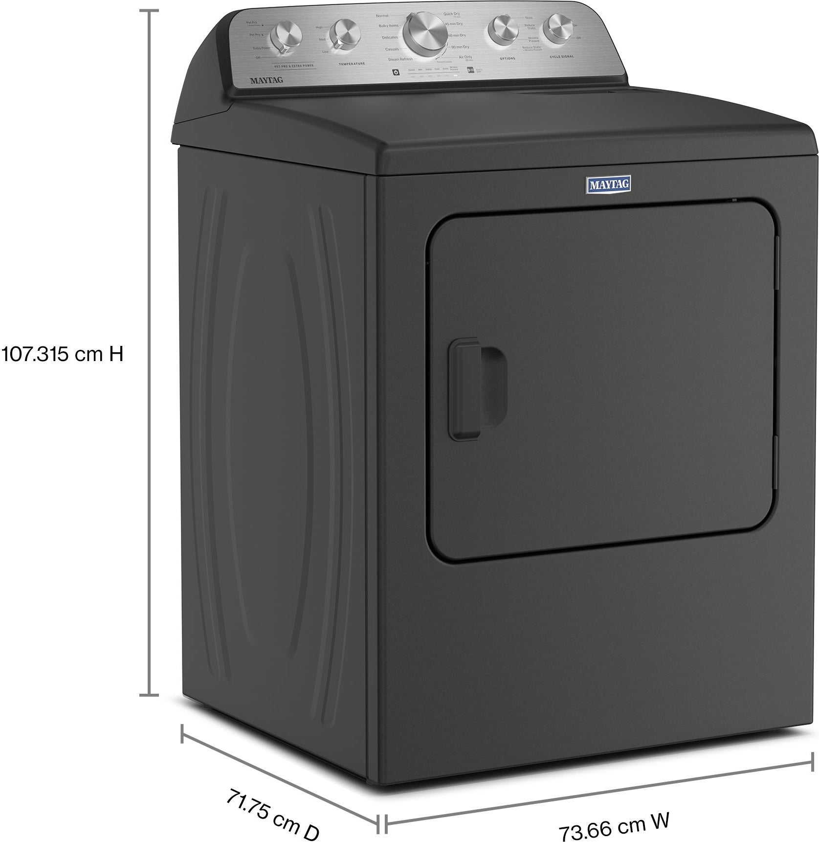 Maytag MGD5605RU 7.0 Cu. Ft. Top Load Dryer Volcano Black