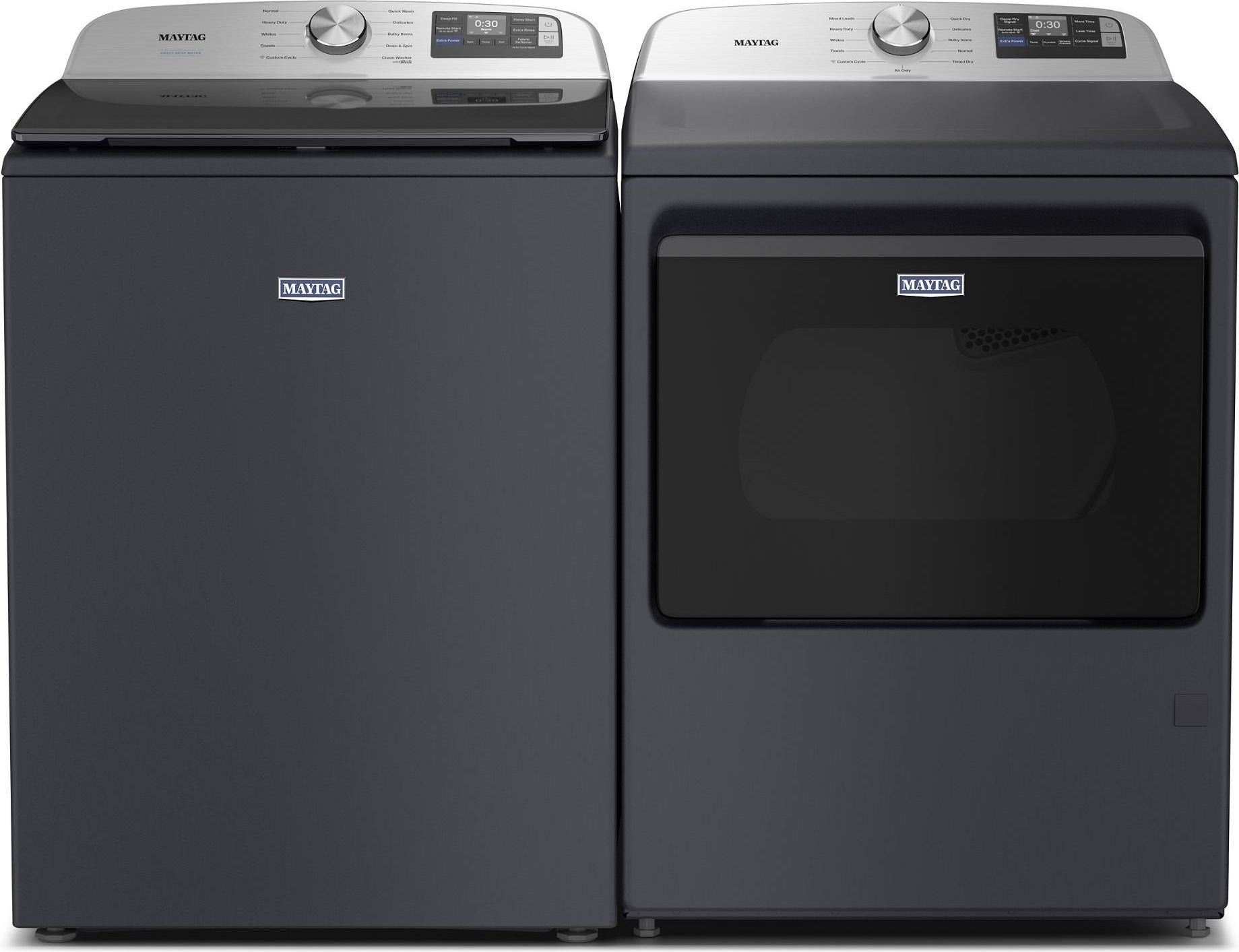 Maytag MGD6205RF 7.4 Cu. Ft. Gas Top Load Dryer Midnight Steel