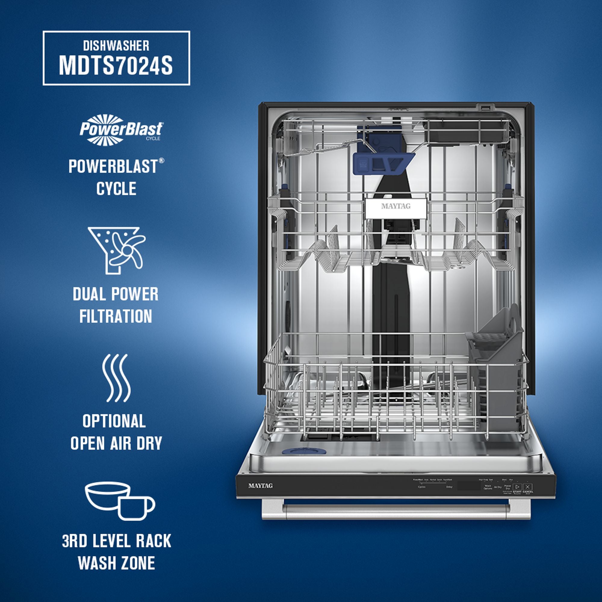 Maytag MDTS7024SZ 24 Inch Built-In Dishwasher Fingerprint