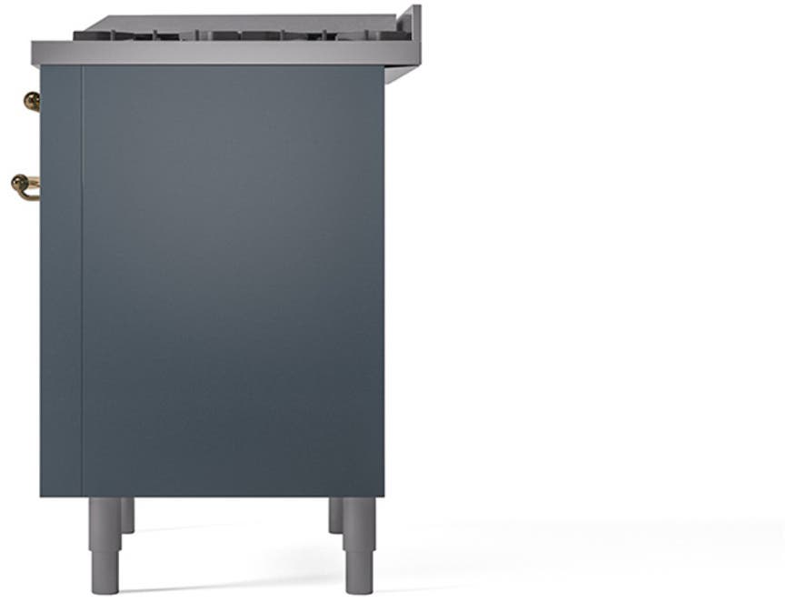 Ilve UP36FQNMPBGGLP Blue Grey With Brass Trim, Lp