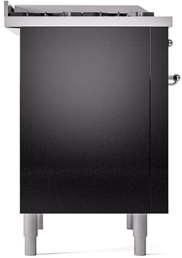 Ilve UP36FQNMPBKC Glossy Black With Chrome Trim