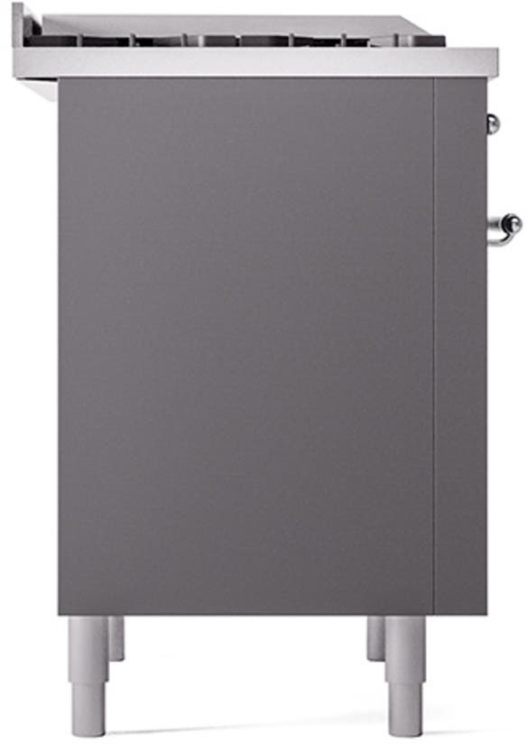 Ilve UP36FQNMPMGCLP Graphite Matte With Chrome Trim, Lp