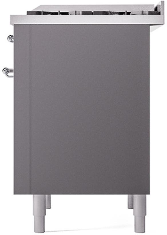Ilve UP36FQNMPMGCLP Graphite Matte With Chrome Trim, Lp