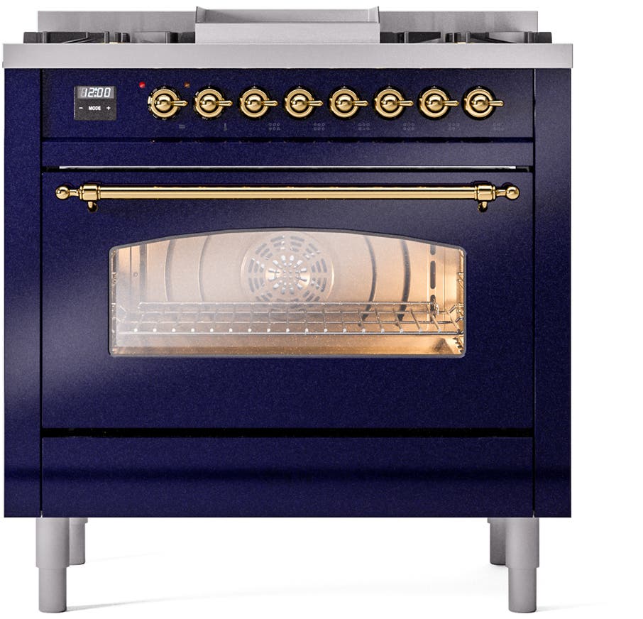 Ilve UP36FNMPMBG Midnight Blue Brass
