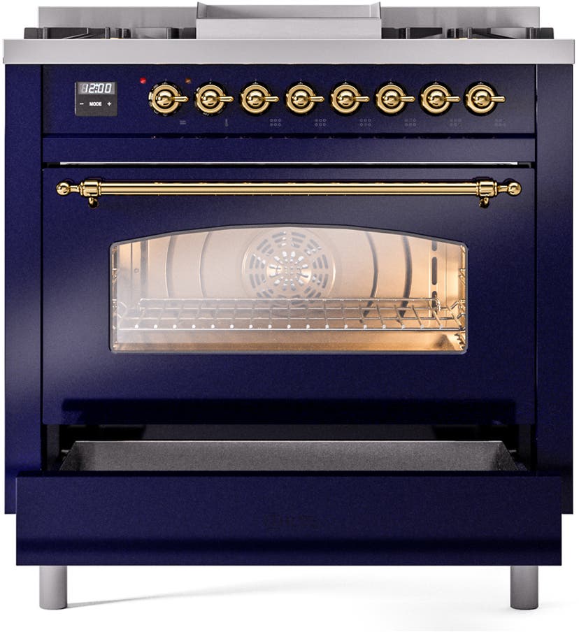 Ilve UP36FNMPMBG Midnight Blue Brass