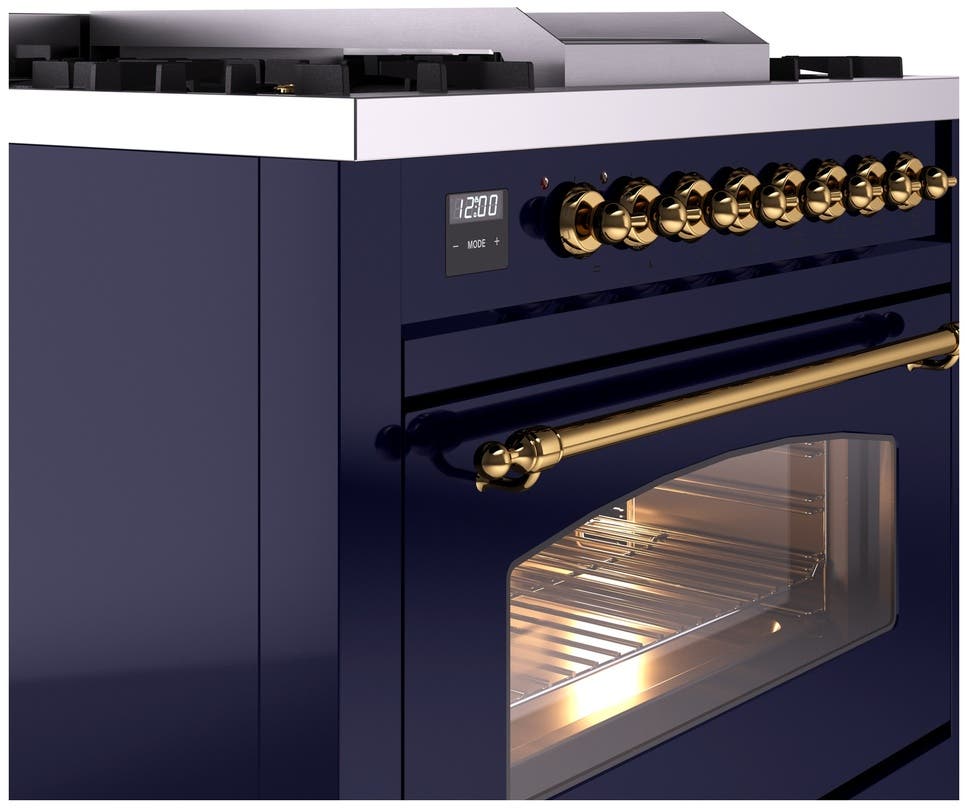 Ilve UP36FNMPMBG Midnight Blue Brass