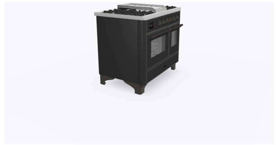 Ilve UMD10FDNS3MGB Natural Gas In Matte Graphite W/ Bronze Trim