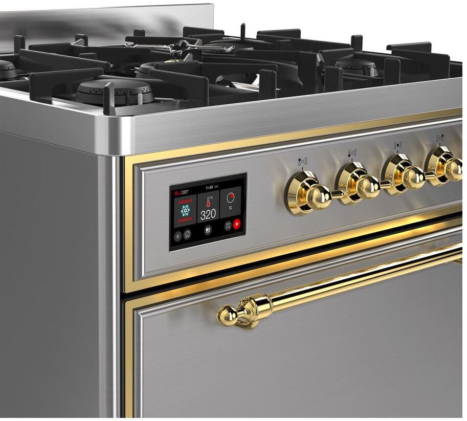 Ilve UM30DQNE3SSG Natural Gas In Stainless Steel W/ Brass Trim