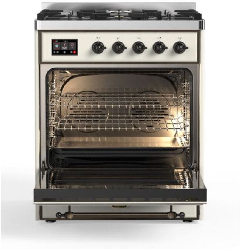 Ilve UM30DQNE3AWB Natural Gas In Antique White W/ Bronze Trim