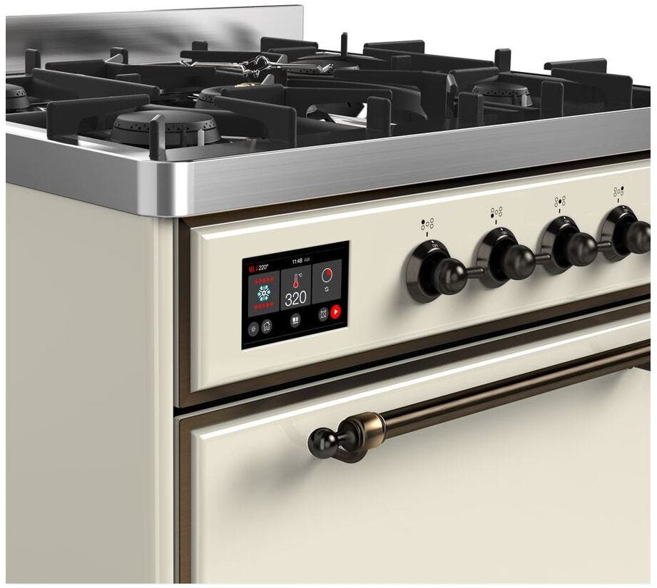 Ilve UM30DQNE3AWBLP Liquid Propane In Antique White W/ Bronze Trim