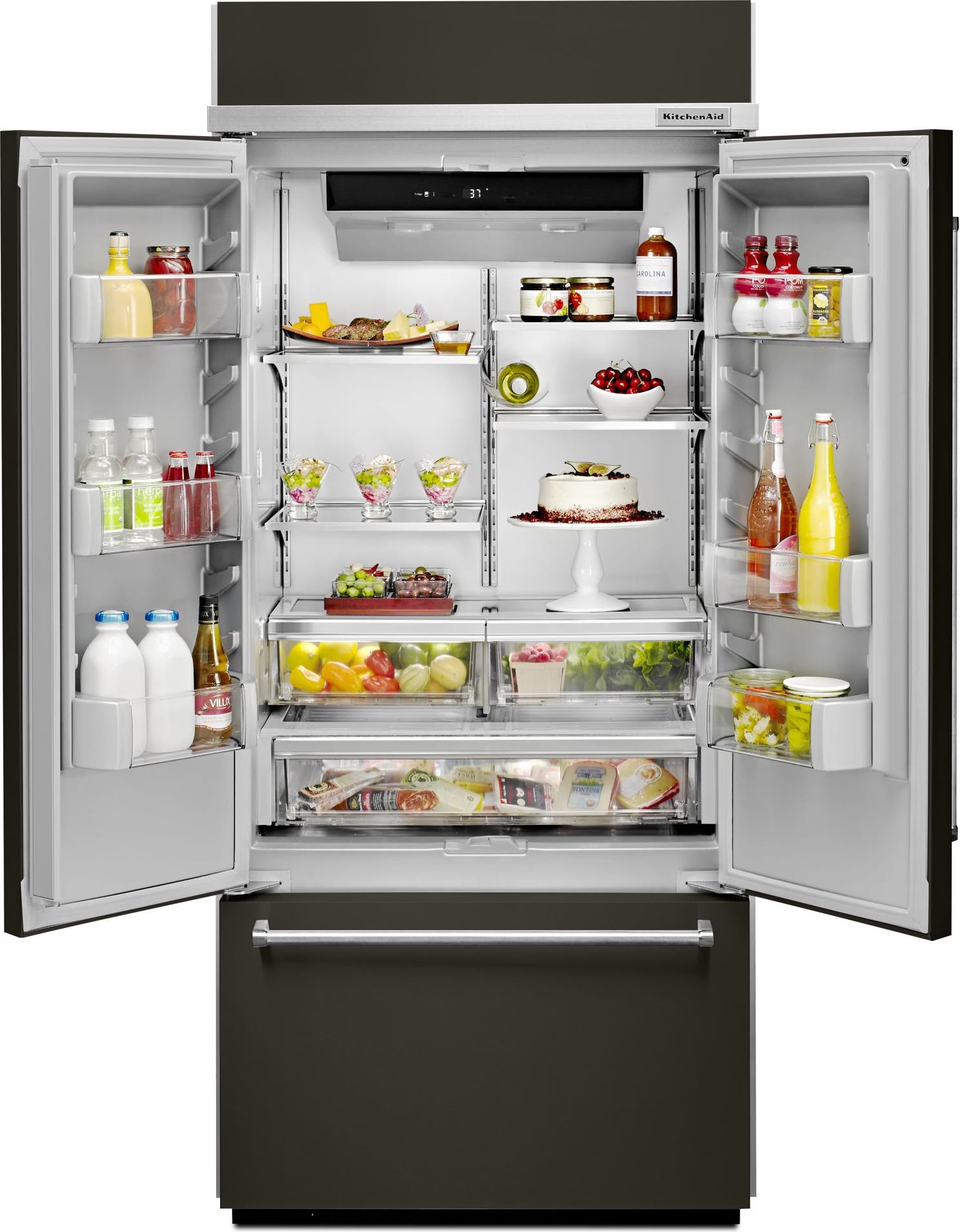 KitchenAid KBFN506EBS Black Stainless Steel