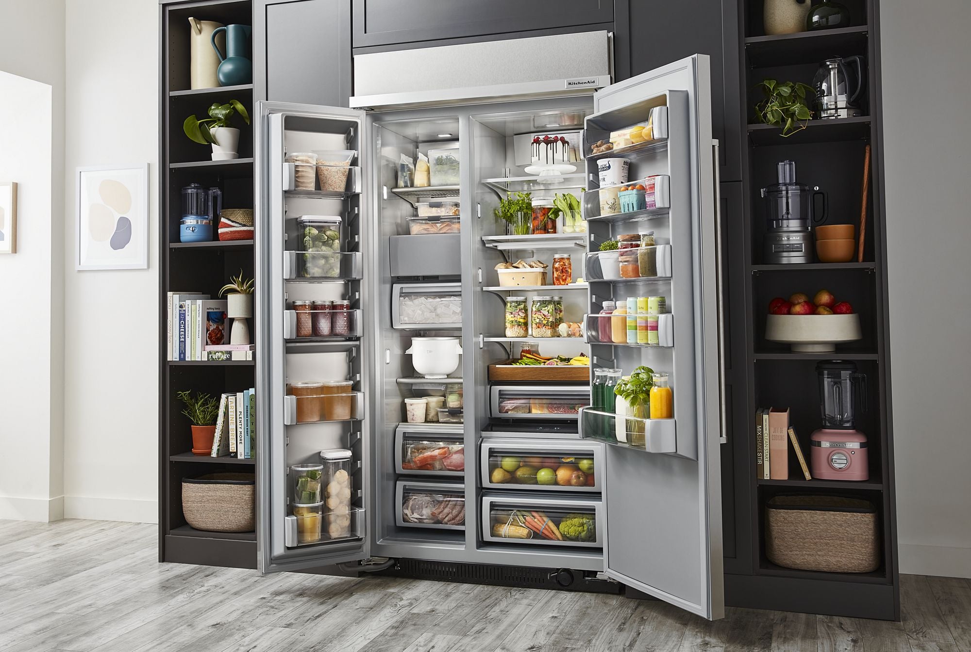 KitchenAid KBSN708MPS 48 Inch Built-In Side-by-Side Refrigerator