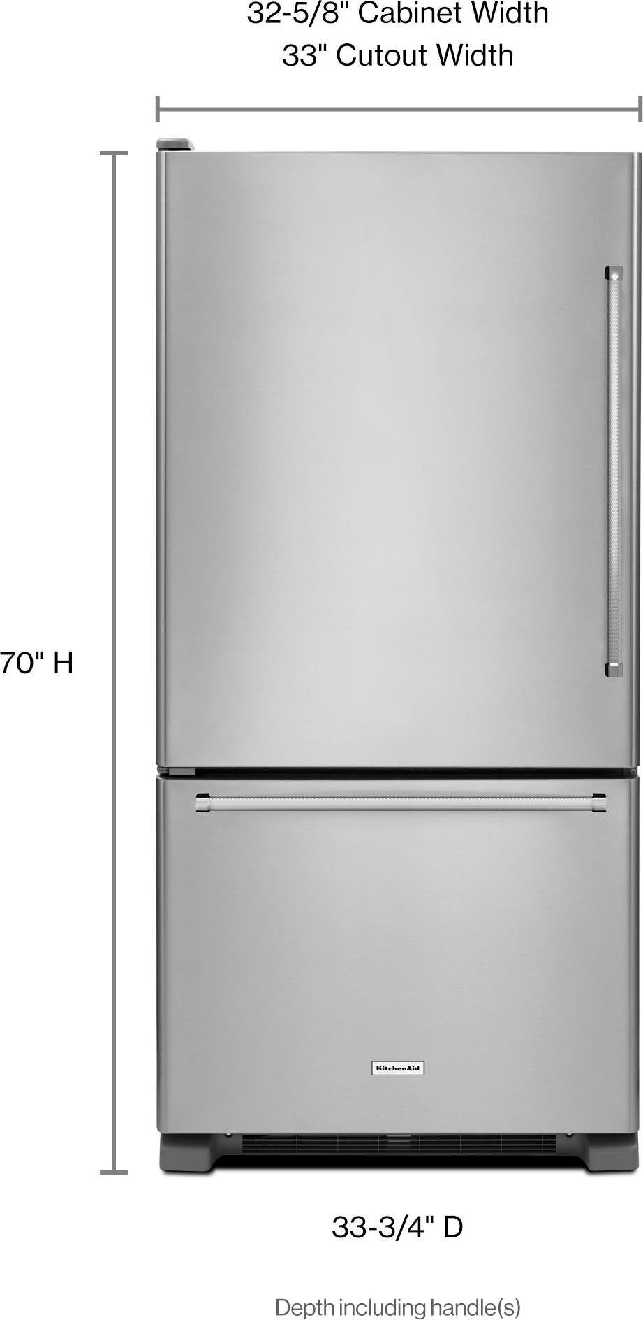 KitchenAid KRBL102ESS Stainless Steel, Left Hinge