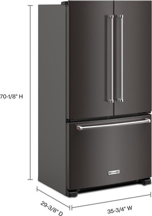 KitchenAid KRFC136RBS Black Stainless Steel with PrintShield Finish