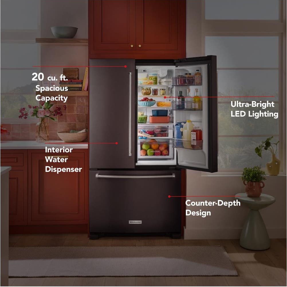 KitchenAid KRFC136RBS Black Stainless Steel with PrintShield Finish