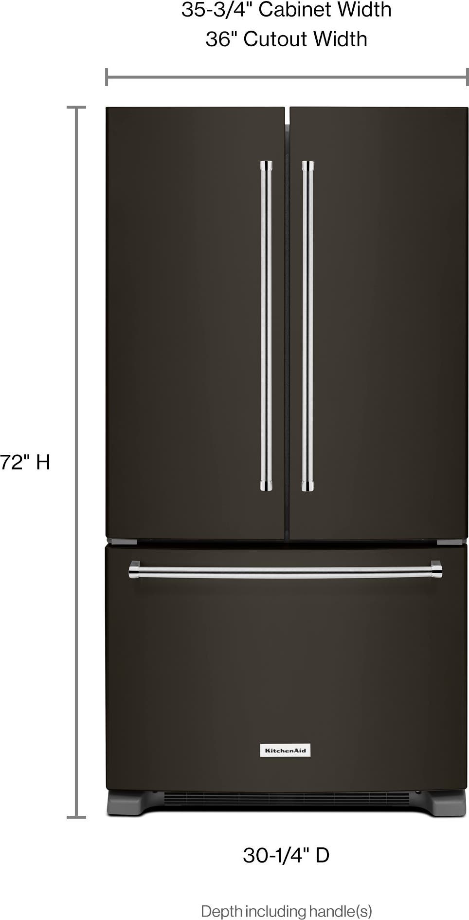 KitchenAid KRFC302EBS Black Stainless Steel, Print Shield