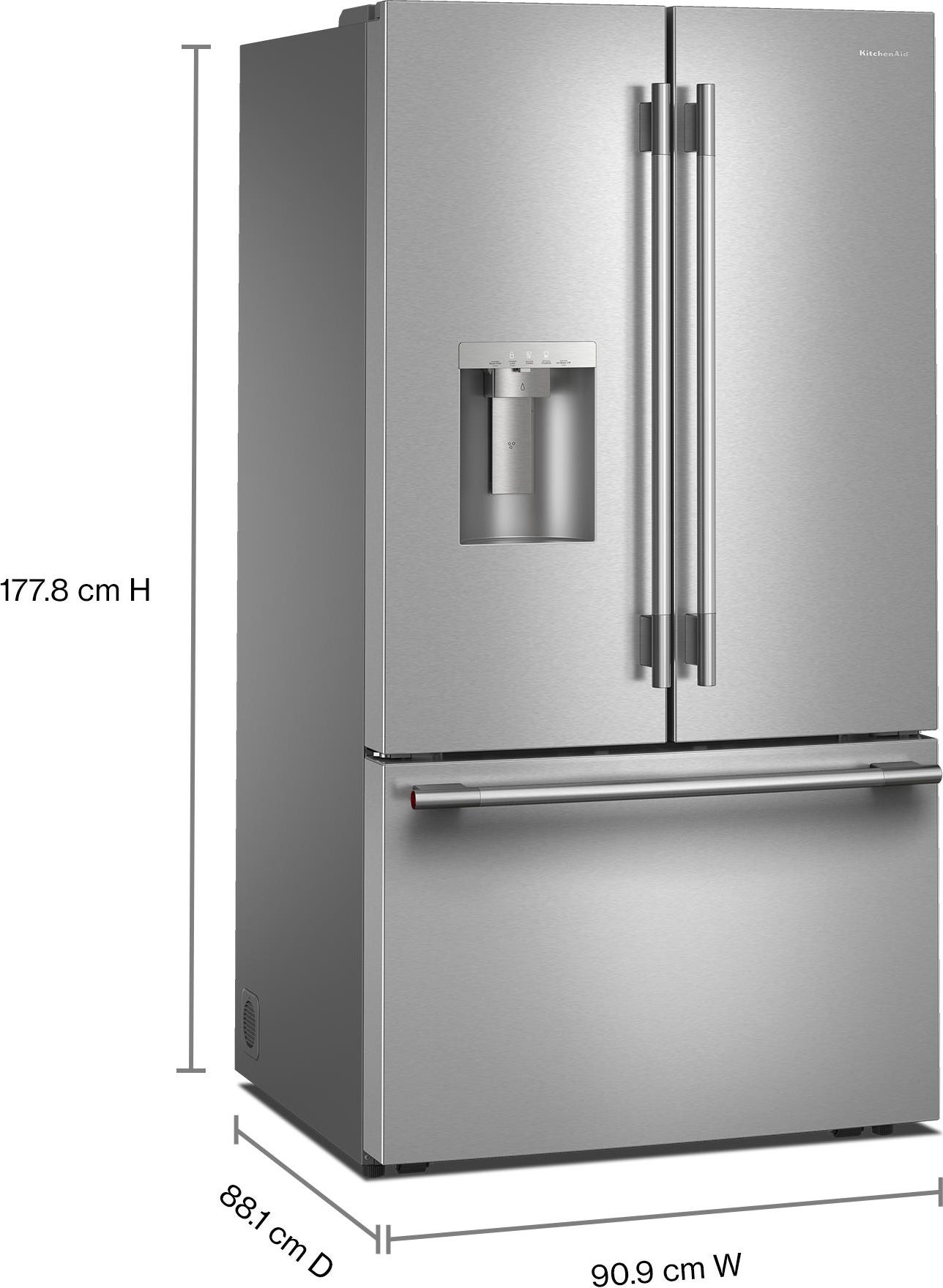 KitchenAid KRFF436SPS 36 Inch Freestanding French Door
