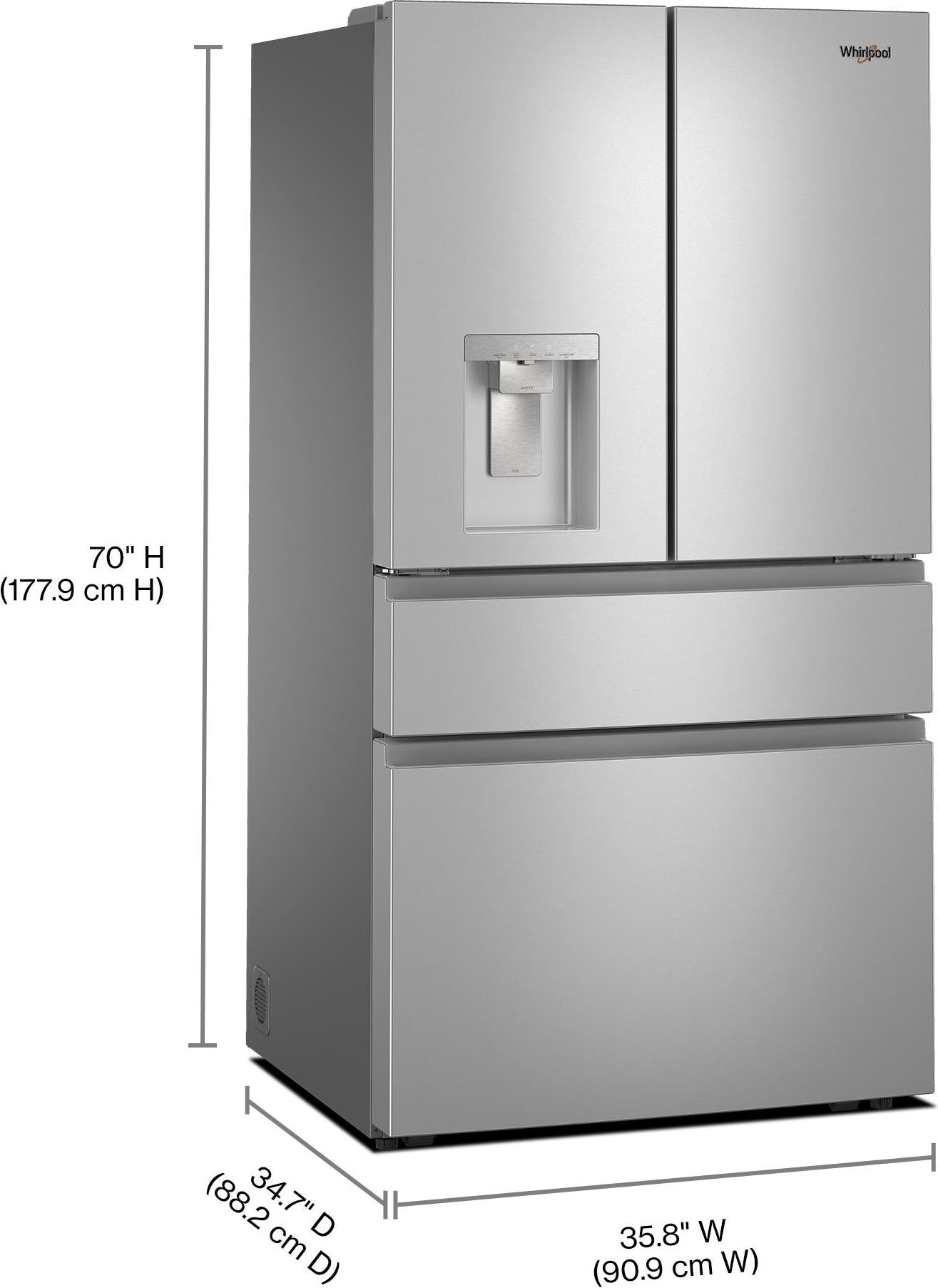 Whirlpool WRMF3736SZ Fingerprint-Resistant Stainless Steel