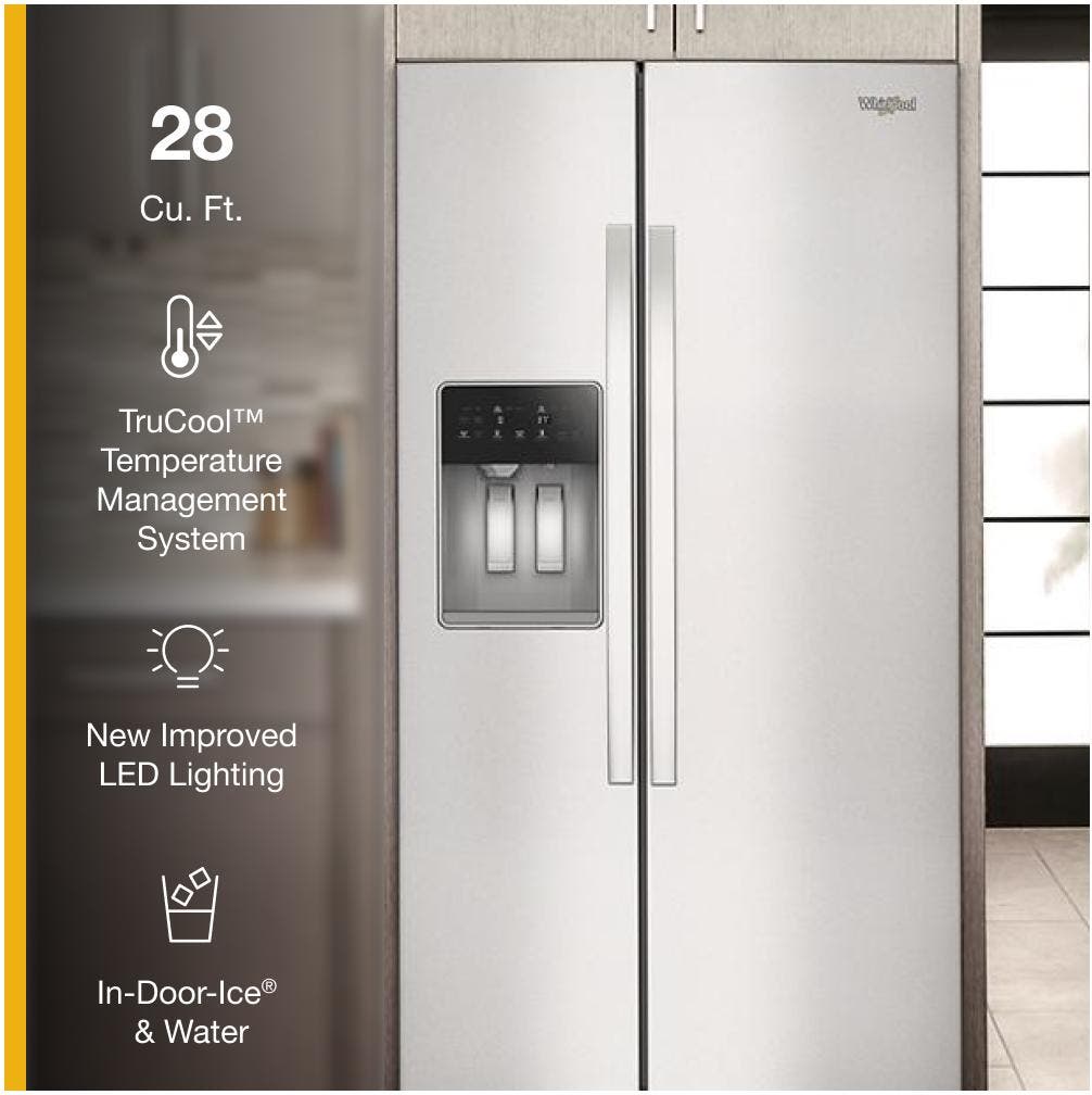 Whirlpool WRSF5536RZ Fingerprint-Resistant Stainless Steel