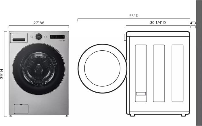 LG WM5500HVA Graphite Steel