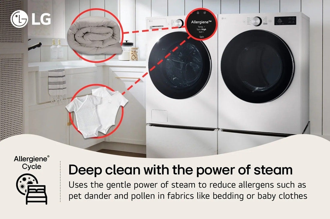 LG WM5800HAA 27 Inch Smart Front Load Washer Alpine White