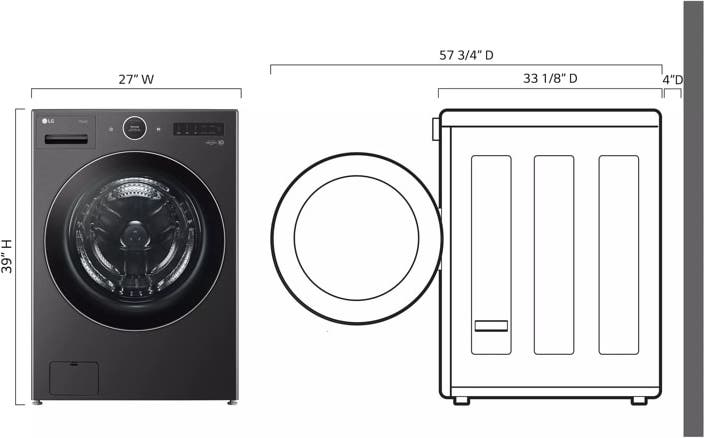 LG WM6700HBA Black Steel